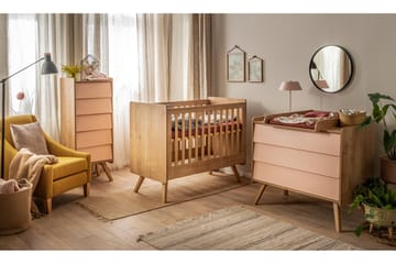 Spjälsäng Vintage 70x140 cm Trä/Natur - Ek - Möbler - Barnmöbler - Barnsäng & juniorsäng - Spjälsäng