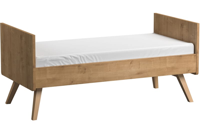 Spjälsäng Vintage 70x140 cm Trä/Natur - Ek - Möbler - Barnmöbler - Barnsäng & juniorsäng - Spjälsäng