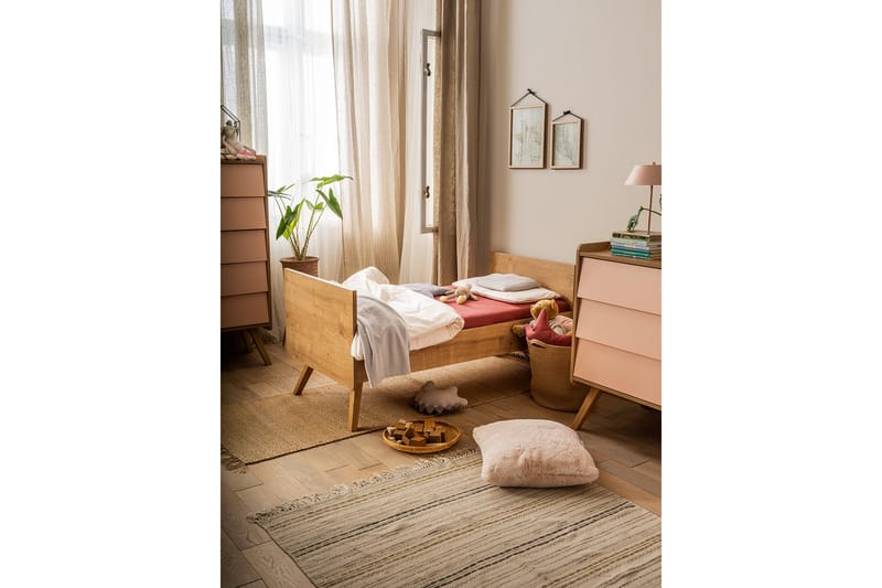Spjälsäng Vintage 70x140 cm Trä/Natur - Ek - Möbler - Barnmöbler - Barnsäng & juniorsäng - Spjälsäng