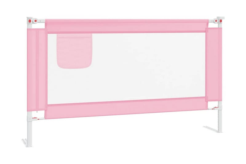Sängskena för barn rosa 140x25 cm tyg - Rosa - Tillbehör barnsäng