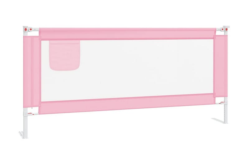 Sängskena för barn rosa 200x25 cm tyg - Rosa - Tillbehör barnsäng
