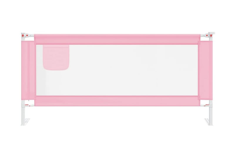 Sängskena för barn rosa 200x25 cm tyg - Rosa - Tillbehör barnsäng