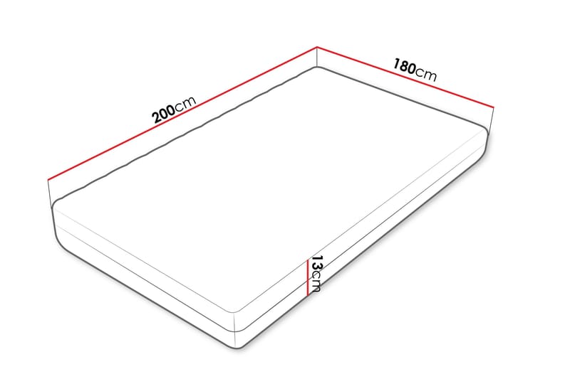 Unona Skummadrass 180x200 cm med Fasthetsgrad Medium - Vit - Möbler - Säng - Madrass - Skummadrass