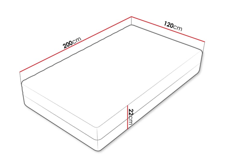 Unona Skummadrass 200x120 cm - Möbler - Säng - Madrass - Skummadrass