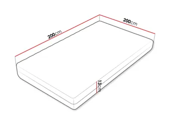 Unona Skummadrass 200x200 cm - Blå - Möbler - Säng - Madrass - Skummadrass