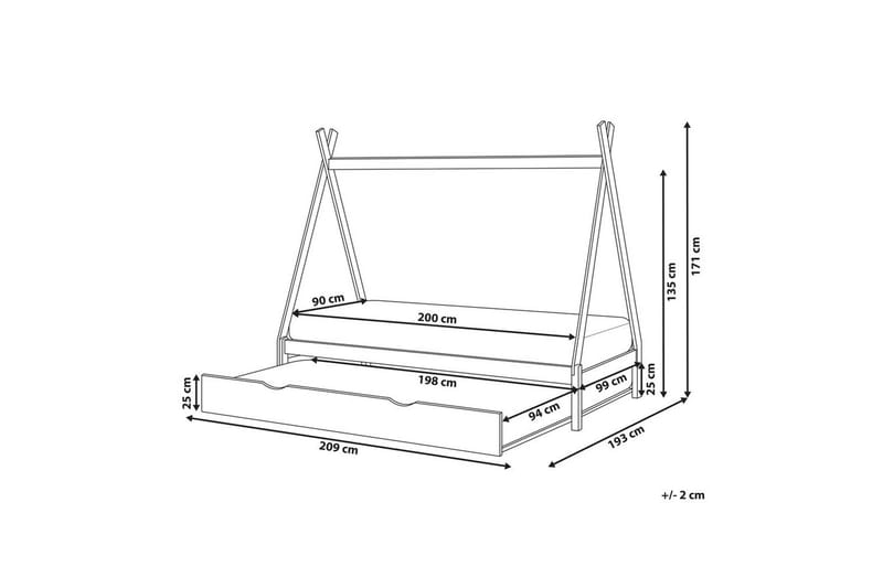 Utdragbar barnsäng Talmontiers - Grå - Möbler - Barnmöbler - Barnsäng & juniorsäng - Hussäng