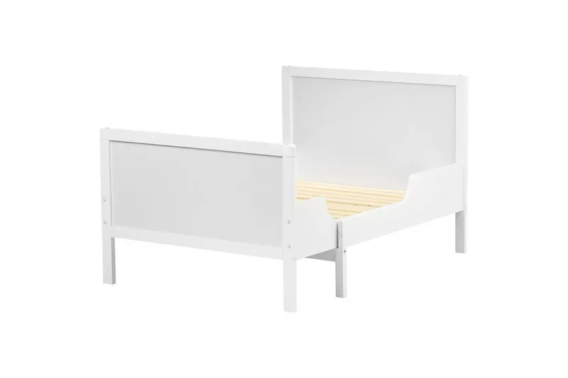 Utdragbar småbarnssäng Montigny - Vit - Möbler - Barnmöbler - Barnsäng & juniorsäng - Växasäng
