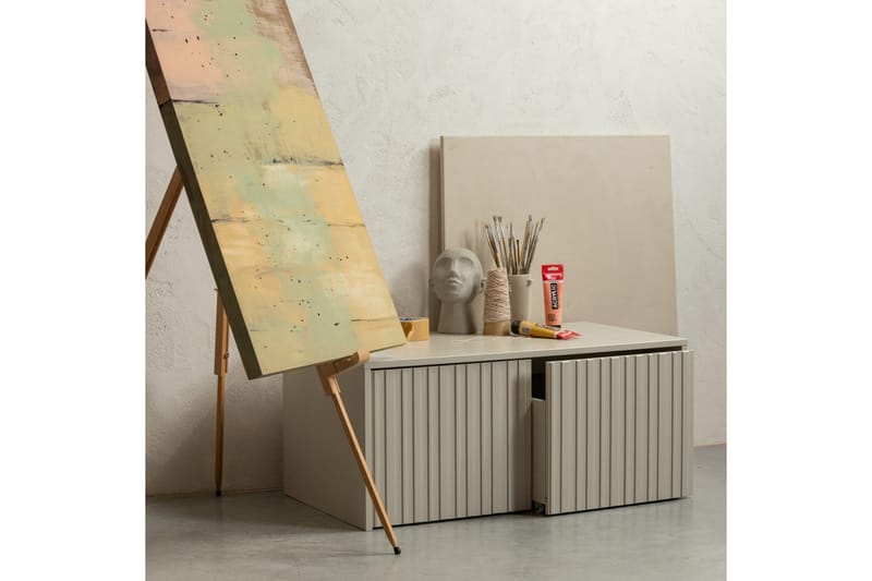 Våningsbänk Ny Gravure - Beige - Möbler - Hallmöbler - Hallbänk