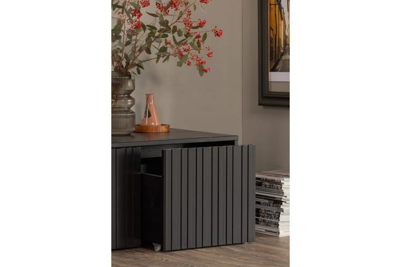 Våningsbänk Ny Gravure - Svart, Tall - Möbler - Hallmöbler - Hallbänk