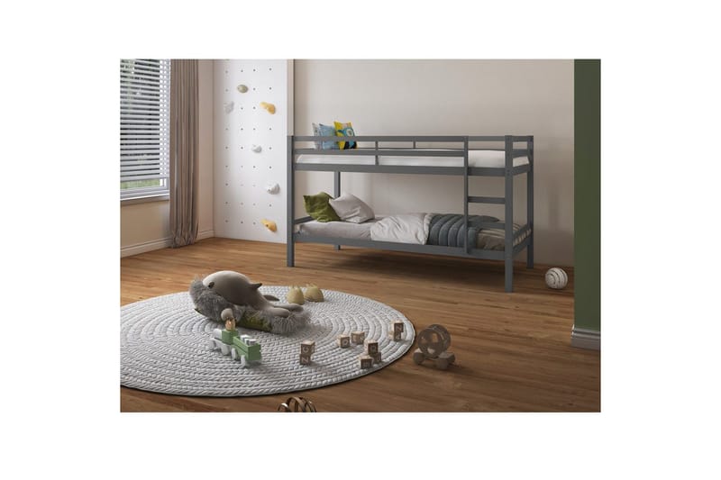 Våningssäng Alpi 208x103x143 cm, Grå - 208x103x143 cm, Grå - Möbler - Barnmöbler - Barnsäng & juniorsäng - Våningssäng barn