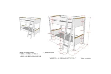 Våningssäng London Vit - Vit - Möbler - Barnmöbler - Barnsäng & juniorsäng - Loftsäng barn