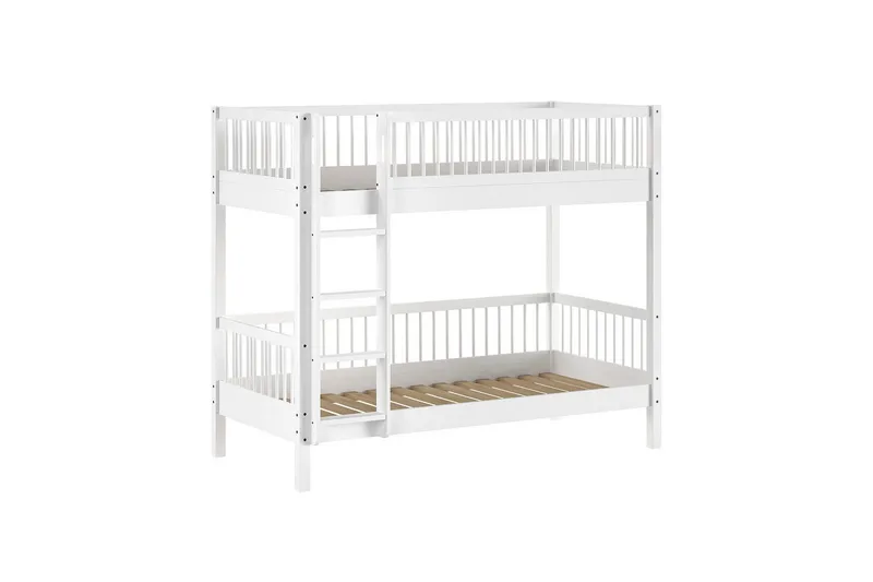 Våningssäng med låda och säkerhetsräcke Forrest Bok - Bok - Möbler - Barnmöbler - Barnsäng & juniorsäng - Loftsäng barn