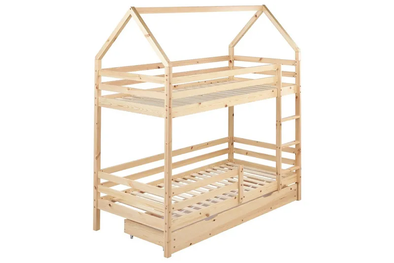 Våningssäng med lådor Girgols - Brun - Möbler - Barnmöbler - Barnsäng & juniorsäng - Loftsäng barn