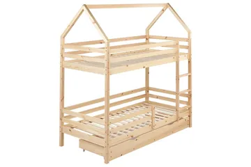 Våningssäng med lådor Girgols - Brun - Möbler - Barnmöbler - Barnsäng & juniorsäng - Loftsäng barn