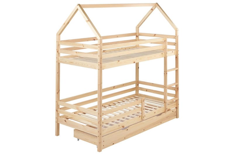 Våningssäng med lådor Girgols - Brun - Möbler - Barnmöbler - Barnsäng & juniorsäng - Loftsäng barn