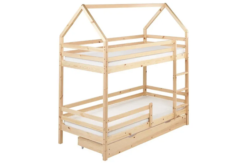 Våningssäng med lådor Girgols - Brun - Möbler - Barnmöbler - Barnsäng & juniorsäng - Loftsäng barn