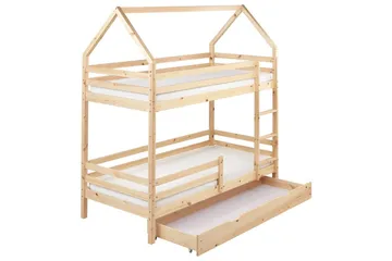 Våningssäng med lådor Girgols - Brun - Möbler - Barnmöbler - Barnsäng & juniorsäng - Loftsäng barn