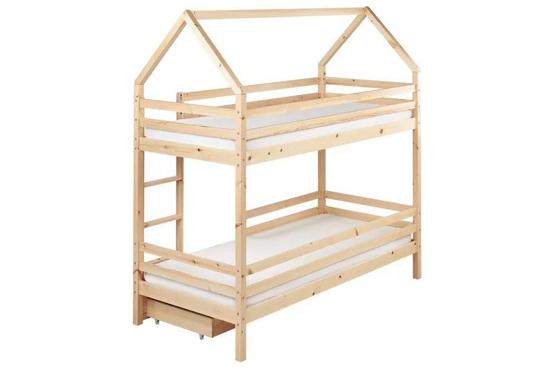 Våningssäng med lådor Girgols - Brun - Möbler - Barnmöbler - Barnsäng & juniorsäng - Loftsäng barn