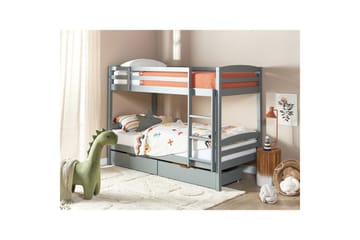 Våningssäng med lådor Regat med lådor Gr å - Grå - Möbler - Barnmöbler - Barnsäng & juniorsäng - Loftsäng barn