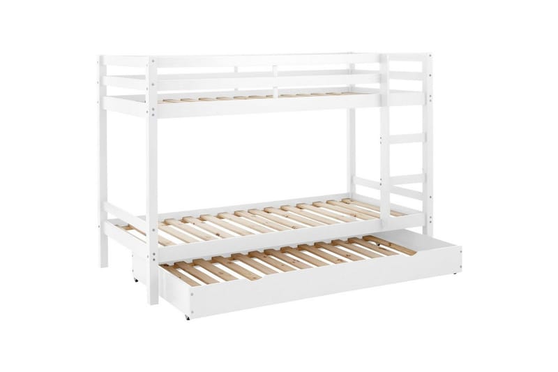 Våningssäng med två liggplatser Loft24 Våningssäng Alpi 208x103x143 cm, Vit Vit - Möbler - Barnmöbler - Barnsäng & juniorsäng - Våningssäng barn