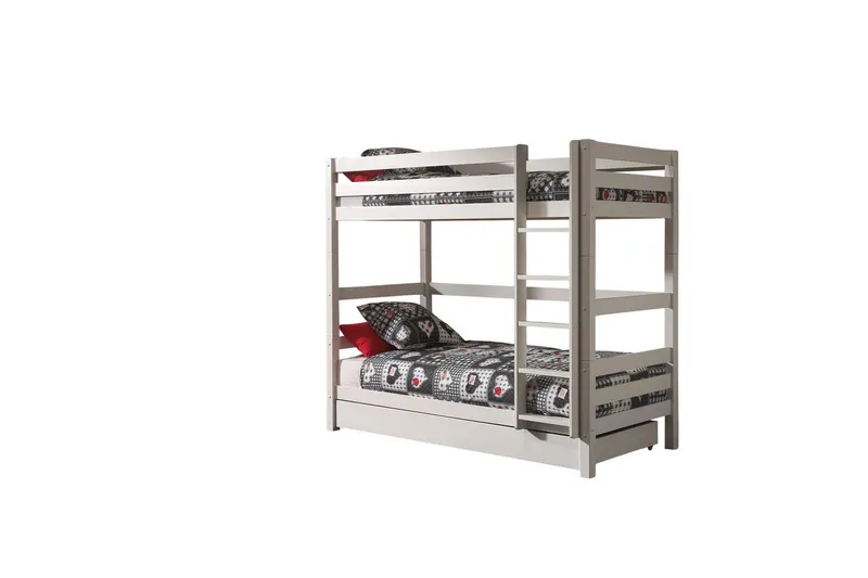 Våningssäng med undersäng Pino Vit, 180 cm, Vit, 180 cm