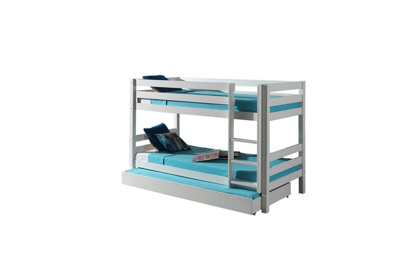 Våningssäng med undersäng Pino Vit, 140 cm - Vit, 140 cm - Möbler - Barnmöbler - Barnsäng & juniorsäng - Loftsäng barn