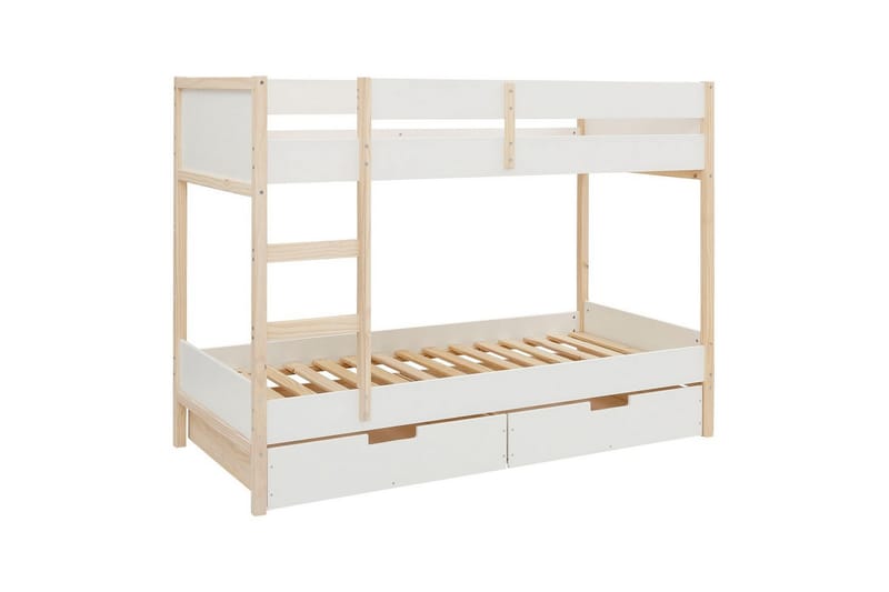 Våningssäng Square Line Vit, 150x205x96 cm - Vit, 150x205x96 cm - Möbler - Barnmöbler - Barnsäng & juniorsäng - Loftsäng barn