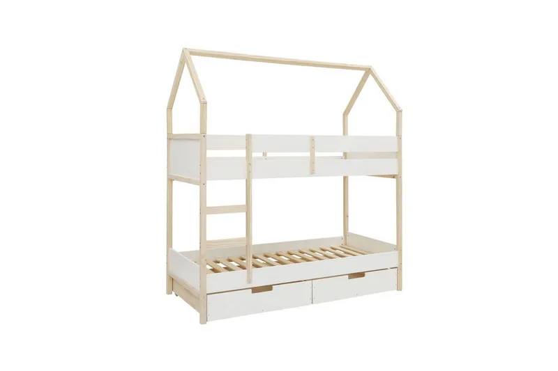 Våningssäng Square Line Vit, 223x205x96 cm - Vit, 223x205x96 cm - Möbler - Barnmöbler - Barnsäng & juniorsäng - Våningssäng barn