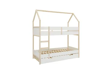 Våningssäng Square Line Vit, 223x205x96 cm - Vit, 223x205x96 cm - Möbler - Barnmöbler - Barnsäng & juniorsäng - Våningssäng barn