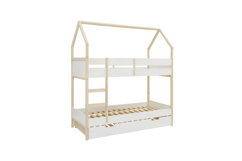 Våningssäng Square Line Vit, 223x205x96 cm - Vit, 223x205x96 cm - Möbler - Barnmöbler - Barnsäng & juniorsäng - Våningssäng barn