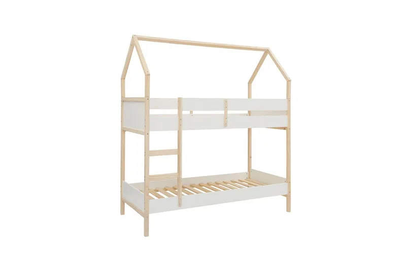 Våningssäng Square Line Vit, 223x205x96 cm, Vit, 223x205x96 cm