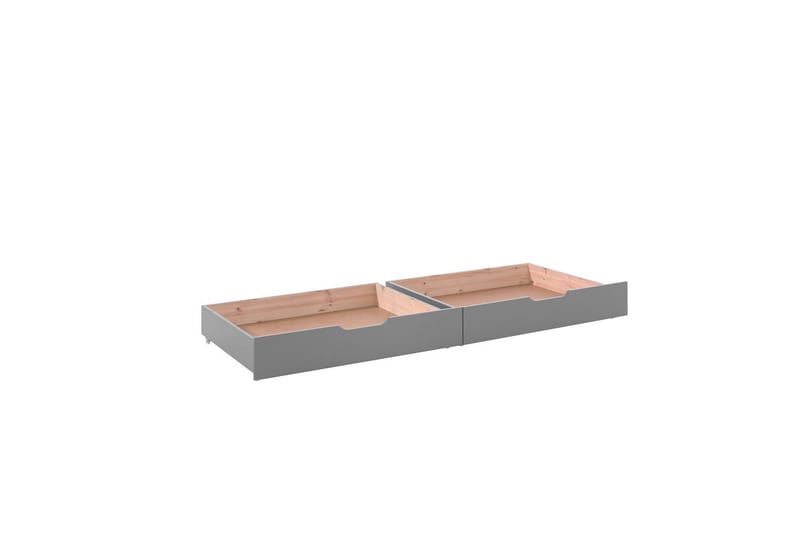 Våningssäng Pino Set med 2 Lådor Grå, 180 cm - Grå, 180 cm - Möbler - Barnmöbler - Barnsäng & juniorsäng - Loftsäng barn