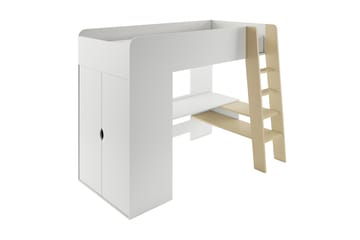 Eskil  - Loftsäng - skrivbord och garderob 90x200 - Vit - Möbler - Barnmöbler - Barnsäng & juniorsäng - Våningssäng barn