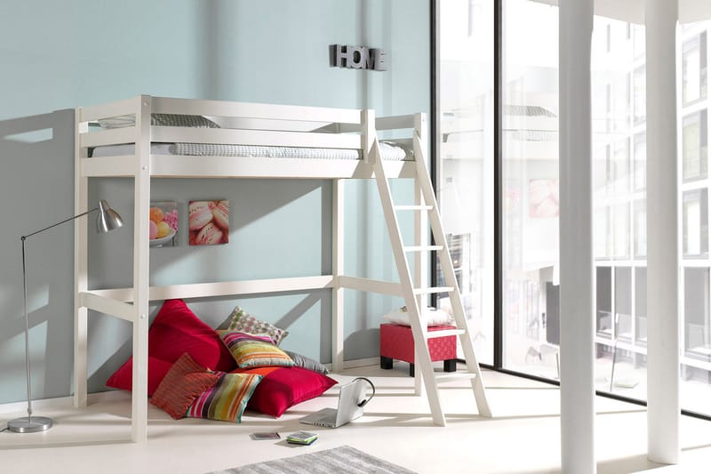 Loftsäng Prinken 90x200 - Vit - Möbler - Barnmöbler - Barnsäng & juniorsäng - Våningssäng barn