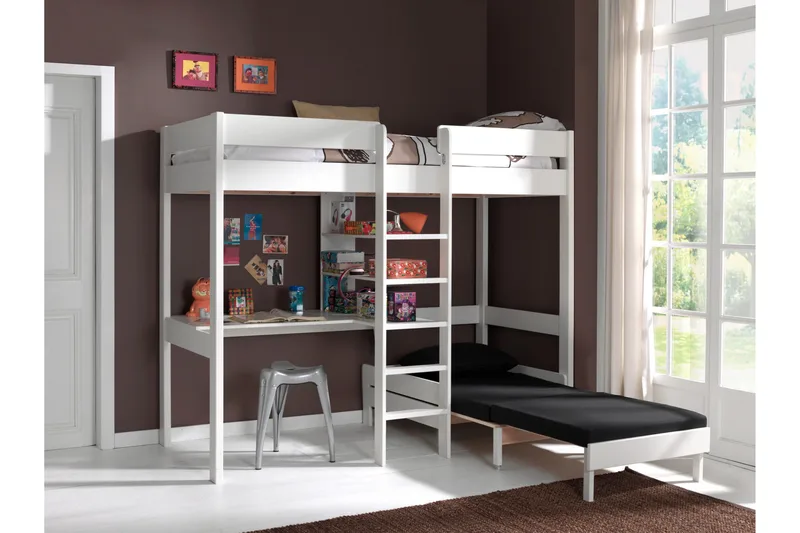 Sovaren Loftsäng med Myshörna - Vit - Möbler - Barnmöbler - Barnsäng & juniorsäng - Våningssäng barn