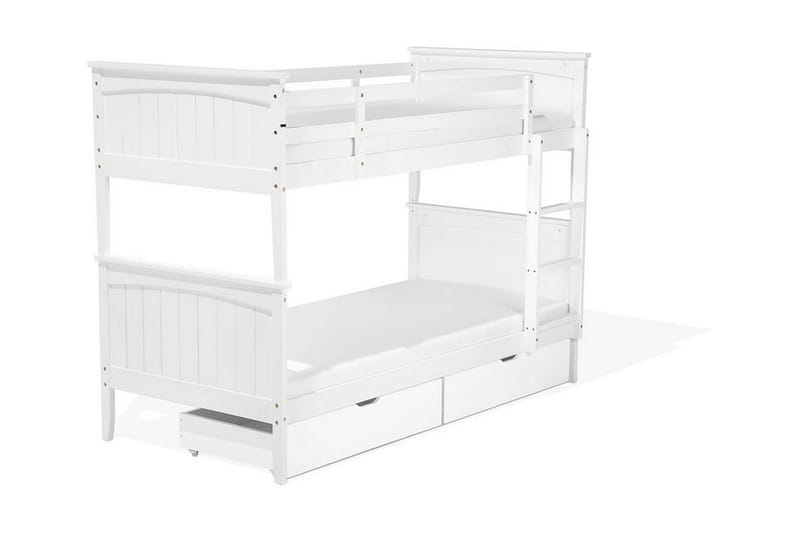 Våningssäng Ecouves 90x200 cm med Förvaring - Vit - Möbler - Barnmöbler - Barnsäng & juniorsäng - Våningssäng barn