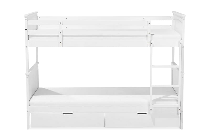 Våningssäng Ecouves 90x200 cm med Förvaring - Vit - Möbler - Barnmöbler - Barnsäng & juniorsäng - Våningssäng barn
