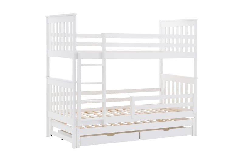 Våningssäng Katara 90x200 cm - Vit - Våningssäng barn - Loftsäng barn