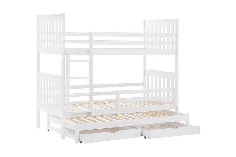 Våningssäng Katara 90x200 cm - Vit - Våningssäng barn - Loftsäng barn