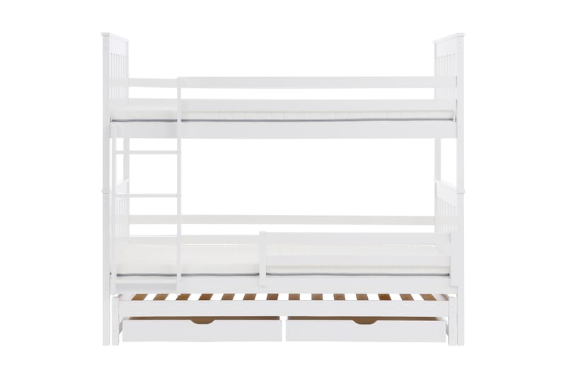 Våningssäng Katara 90x200 cm - Vit - Våningssäng barn - Loftsäng barn