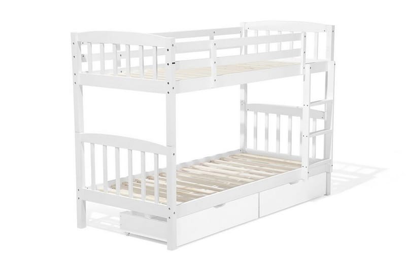 Våningssäng Scaille 90x200 cm med Förvaring - Vit - Möbler - Barnmöbler - Barnsäng & juniorsäng - Våningssäng barn
