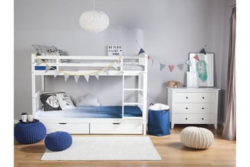 Våningssäng Scaille 90x200 cm med Förvaring - Vit - Möbler - Barnmöbler - Barnsäng & juniorsäng - Våningssäng barn
