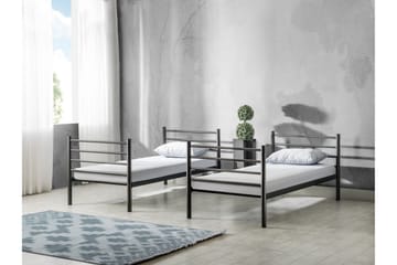 Våningssäng Två Liggplatser Maniram 90 cm - Svart - Möbler - Barnmöbler - Barnsäng & juniorsäng - Våningssäng barn