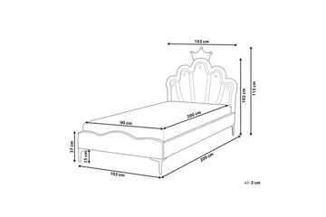 Barnsäng Rubian - Vit, Svart - Möbler - Barnmöbler - Barnsäng & juniorsäng