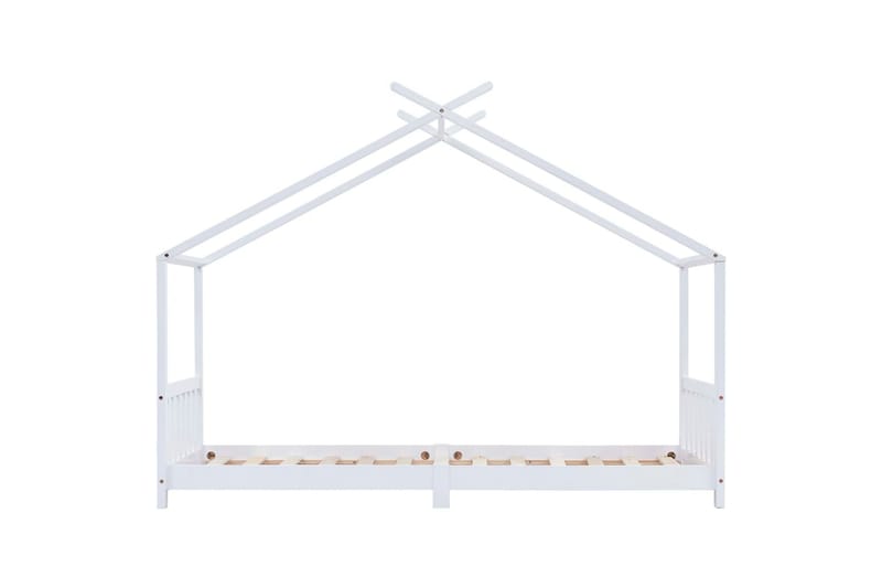 Barnsäng vit massiv furu 80x160 cm - Vit - Barnsäng & juniorsäng