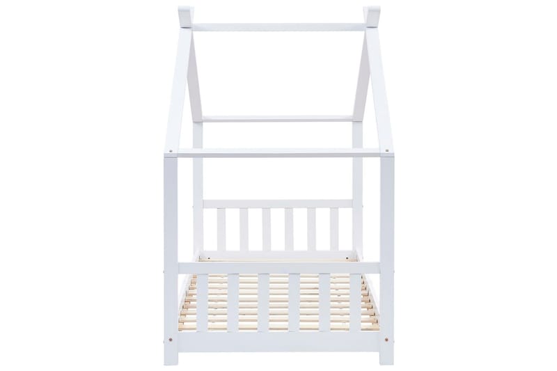 Barnsäng vit massiv furu 80x160 cm - Vit - Barnsäng & juniorsäng