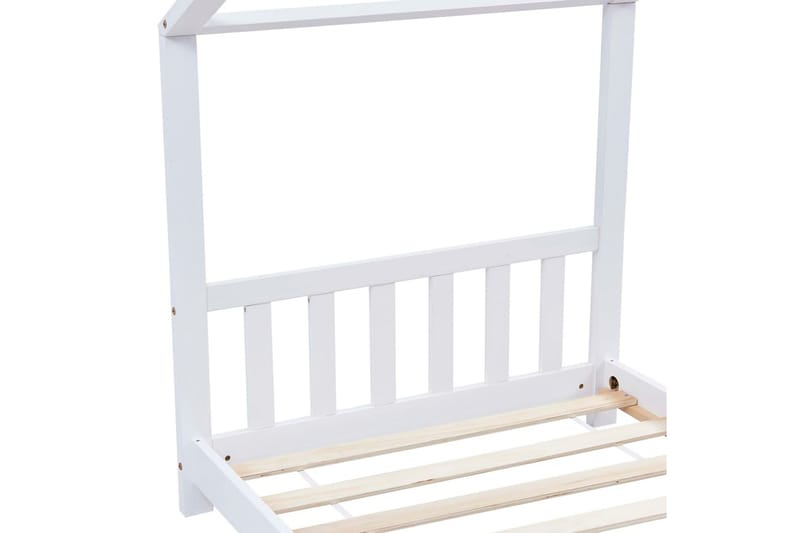 Barnsäng vit massiv furu 80x160 cm - Vit - Barnsäng & juniorsäng
