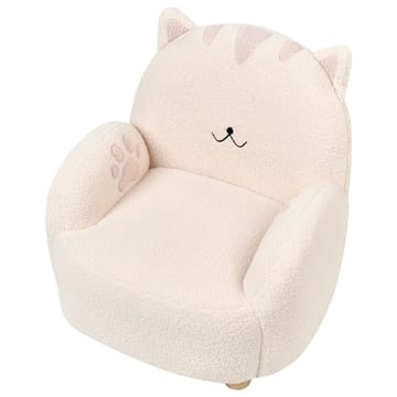 Barnfåtölj Zoar - Vit, brun - Möbler - Barnmöbler - Barnstol - Barnfåtölj