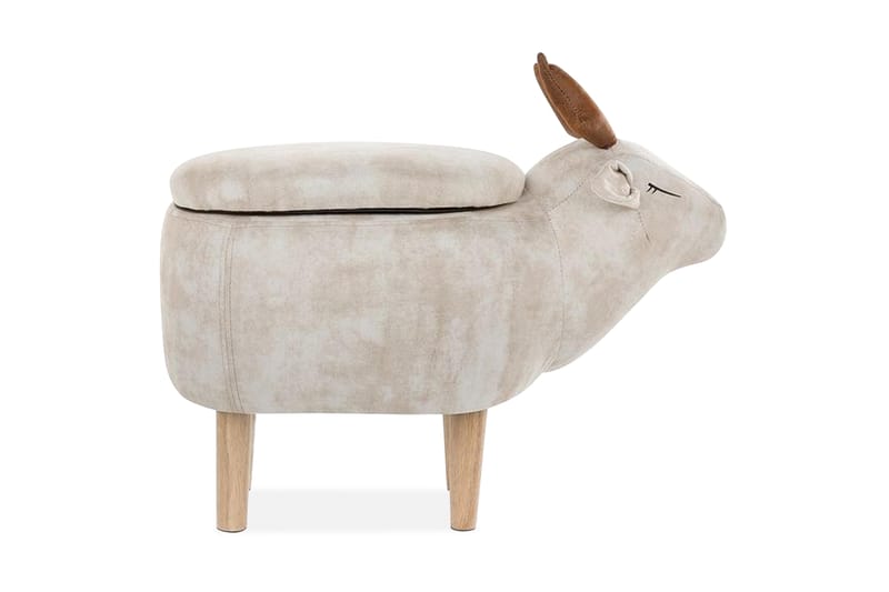 Sittpuff Burtonon med Förvaring - Beige - Möbler - Barnmöbler - Barnstol - Barnpall