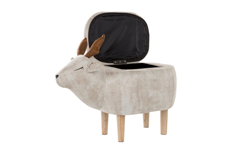 Sittpuff Burtonon med Förvaring - Beige - Möbler - Barnmöbler - Barnstol - Barnpall